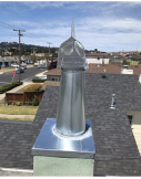 Chimney Pan with High Wind Spark Arrestor Chimney Cap